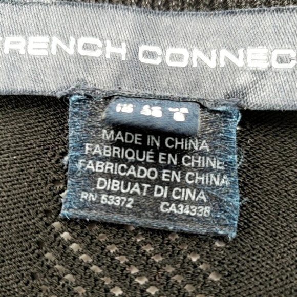 French Connection Black Bodycon Sheer Top Mini Dress - Picture 9 of 12